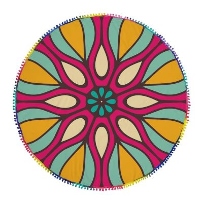 colorful pompon round